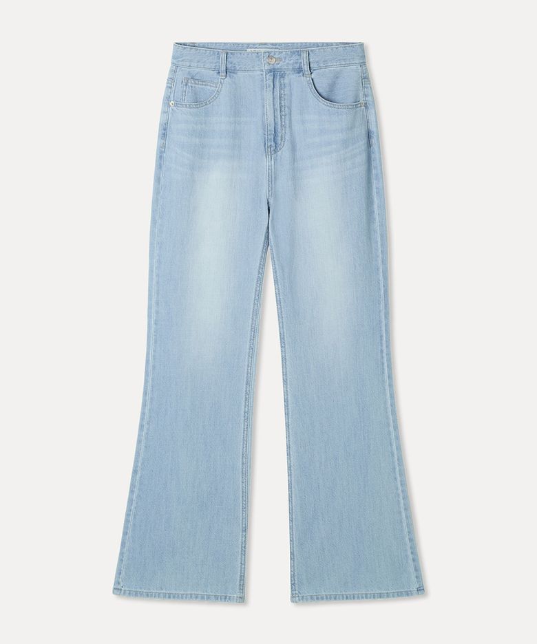 Linen Wide Bootcut Denim