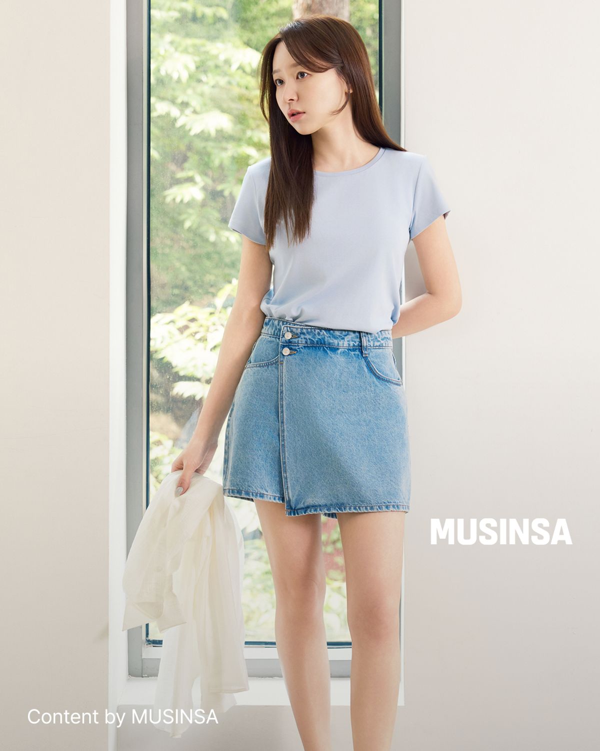 미쏘(MIXXO) 데님 스커트 팬츠_MIWTHG509J