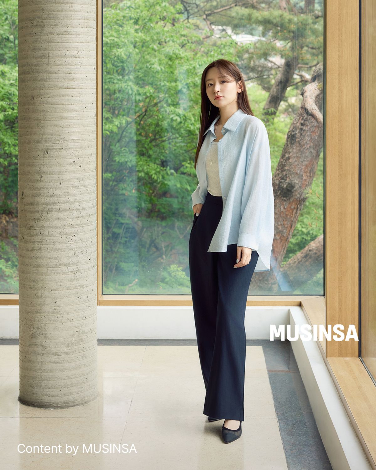 미쏘(MIXXO) 레이어드 팬츠_LONG_MIWTWG519B