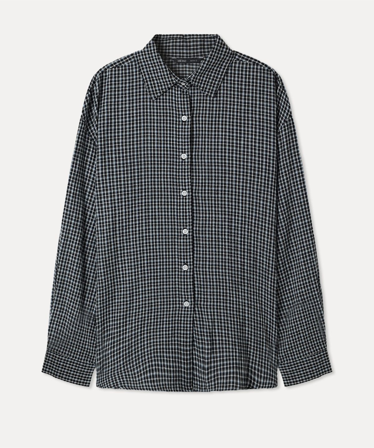 미쏘(MIXXO) 오버핏 시스루 셔츠