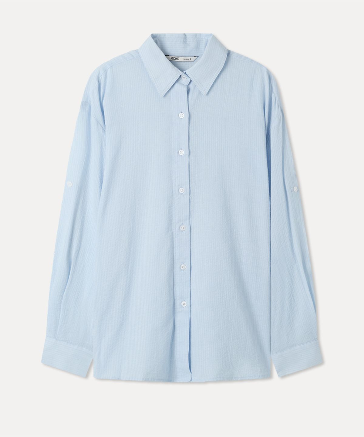 미쏘(MIXXO) 오버핏 시스루 셔츠