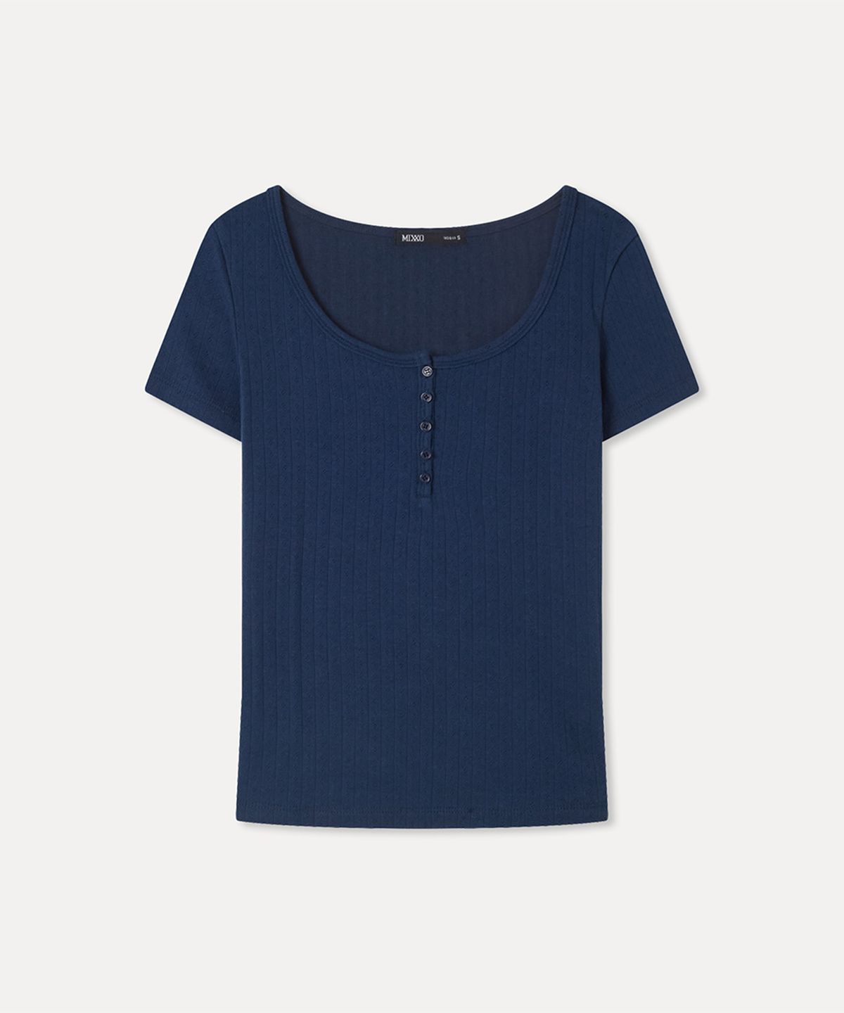 미쏘(MIXXO) 버튼업 반팔 티셔츠