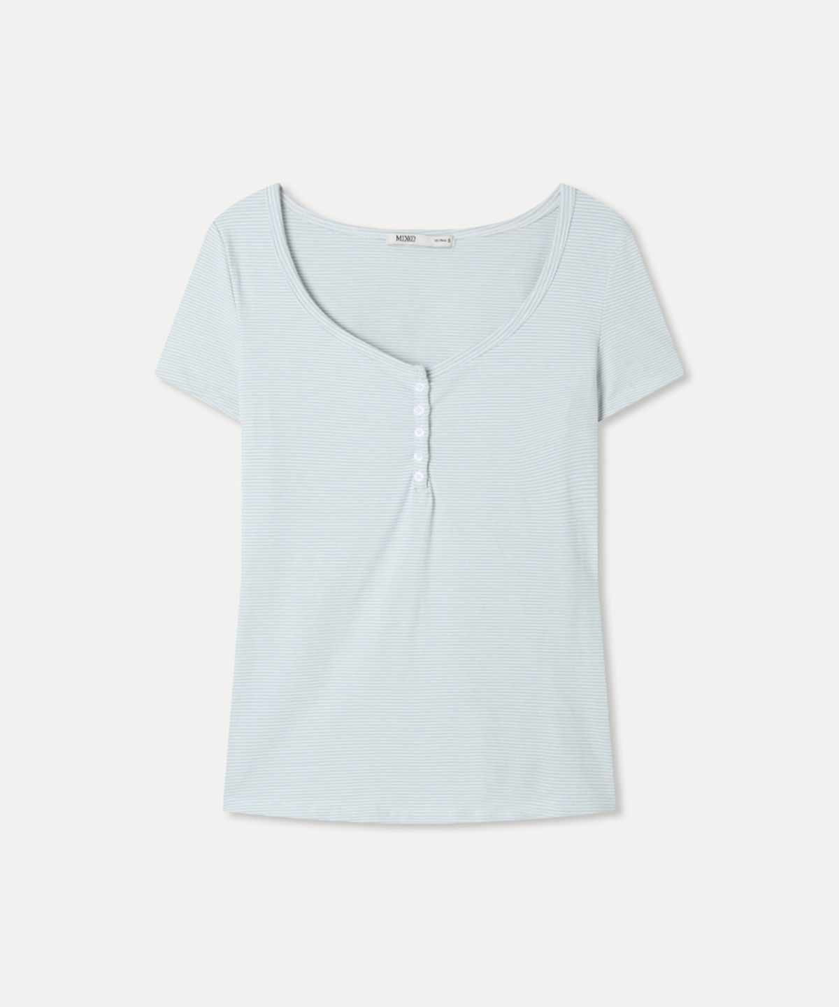 미쏘(MIXXO) 버튼업 반팔 티셔츠