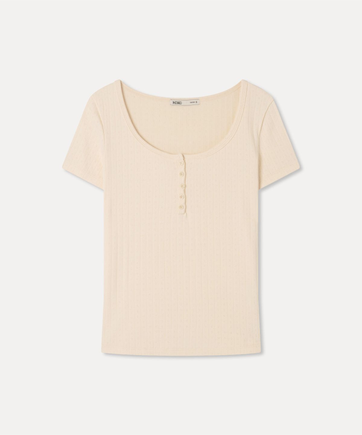 미쏘(MIXXO) 버튼업 반팔 티셔츠