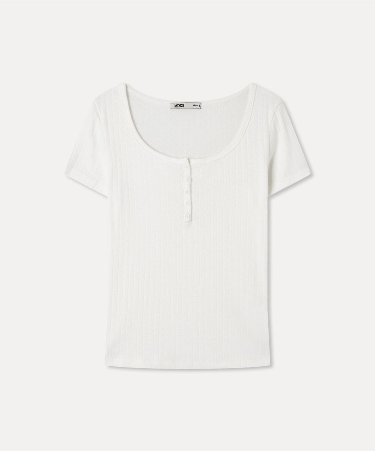 미쏘(MIXXO) 버튼업 반팔 티셔츠