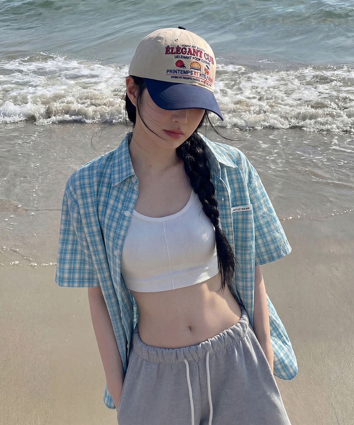 아티스트웨어(ARTISTWEAR) [ATW] 썬앤문 체크 하프셔츠 - 2COLOR