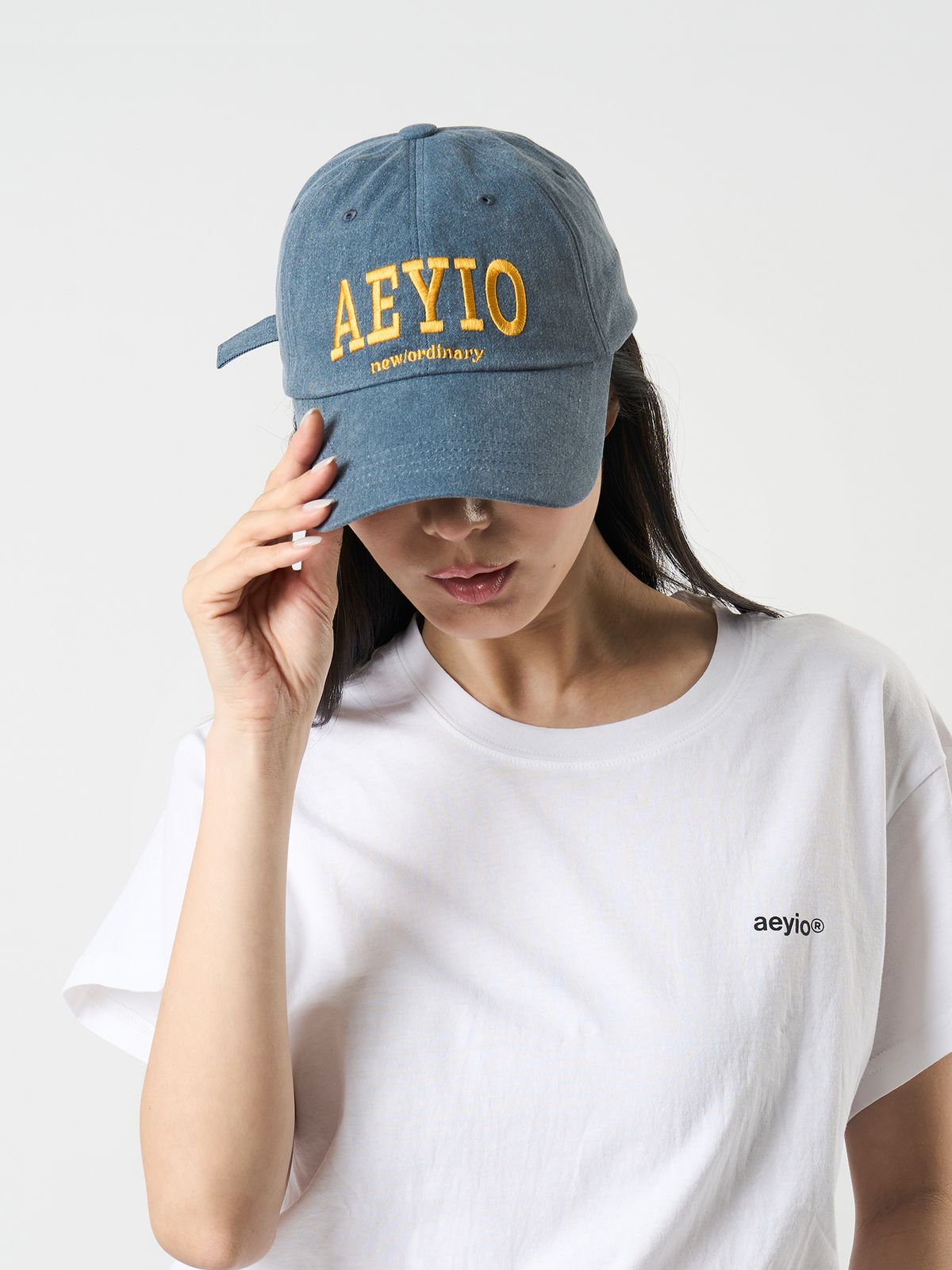 에이와이오 스튜디오(AEYIOSTUDIO) 로고 워시드 시티 모자 (4 Colors)_ACA4000
