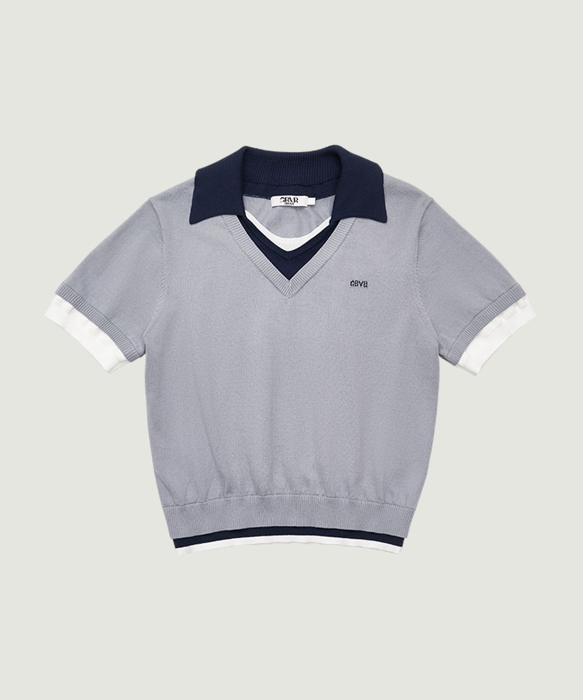 그로브(GROVE) PETRA COLLAR KNIT (GRAY)