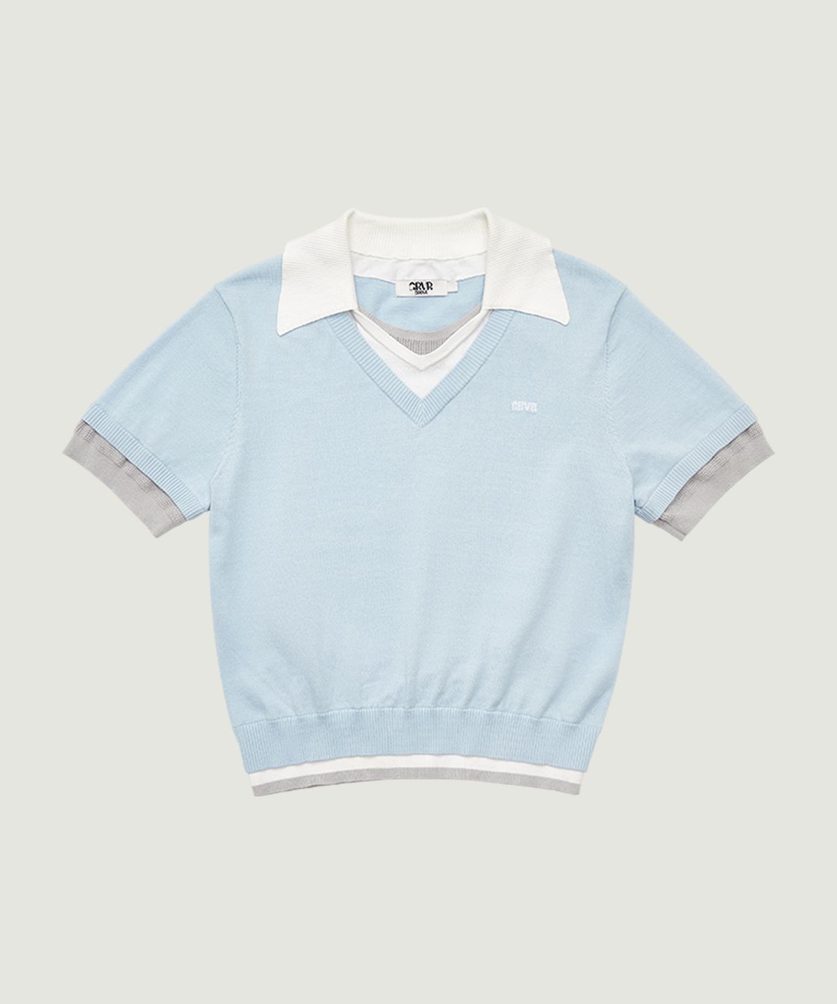 그로브(GROVE) PETRA COLLAR KNIT (LIGHT BLUE)