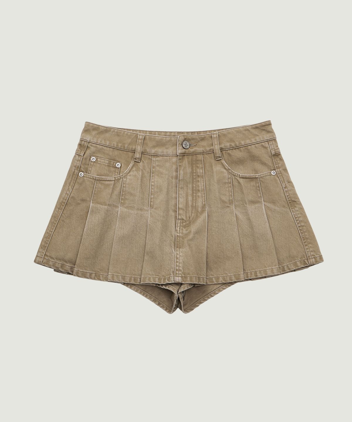 그로브(GROVE) TASHA DENIM SKIRT PANTS (KHAKI)