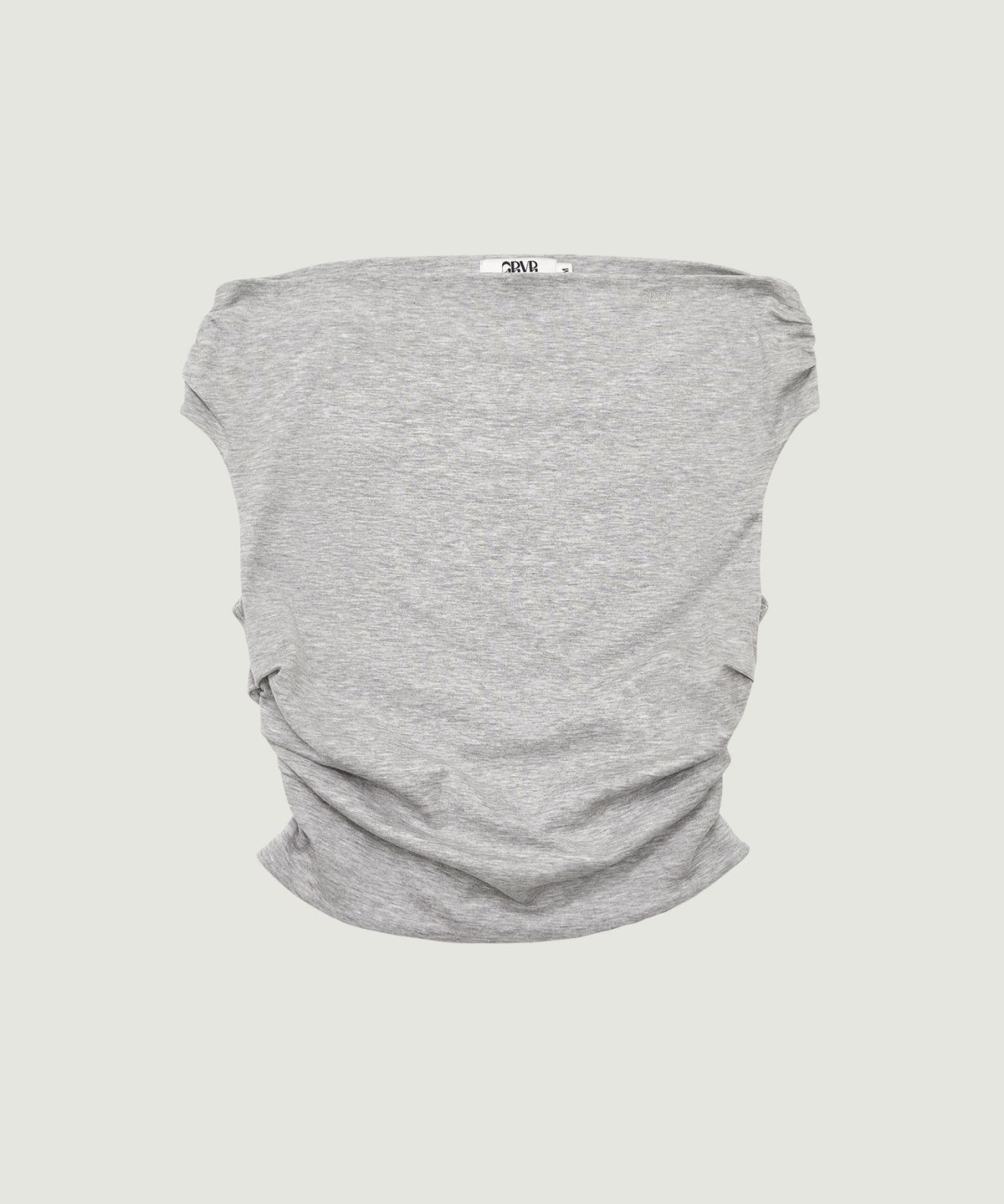 그로브(GROVE) CLOUD OFF-SHOULDER T-SHIRT (MELANGE GRAY)