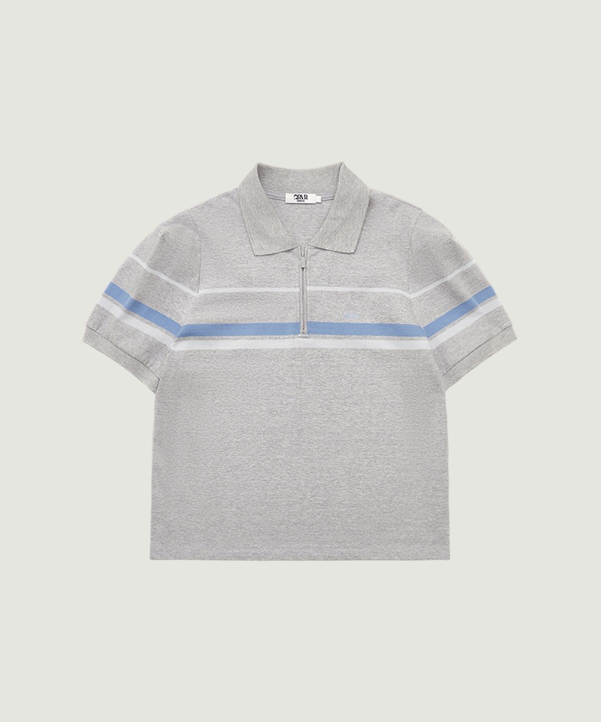 그로브(GROVE) 26SS LIAM HALF ZIP-UP COLLAR T-SHIRT (MELANGE GRAY)