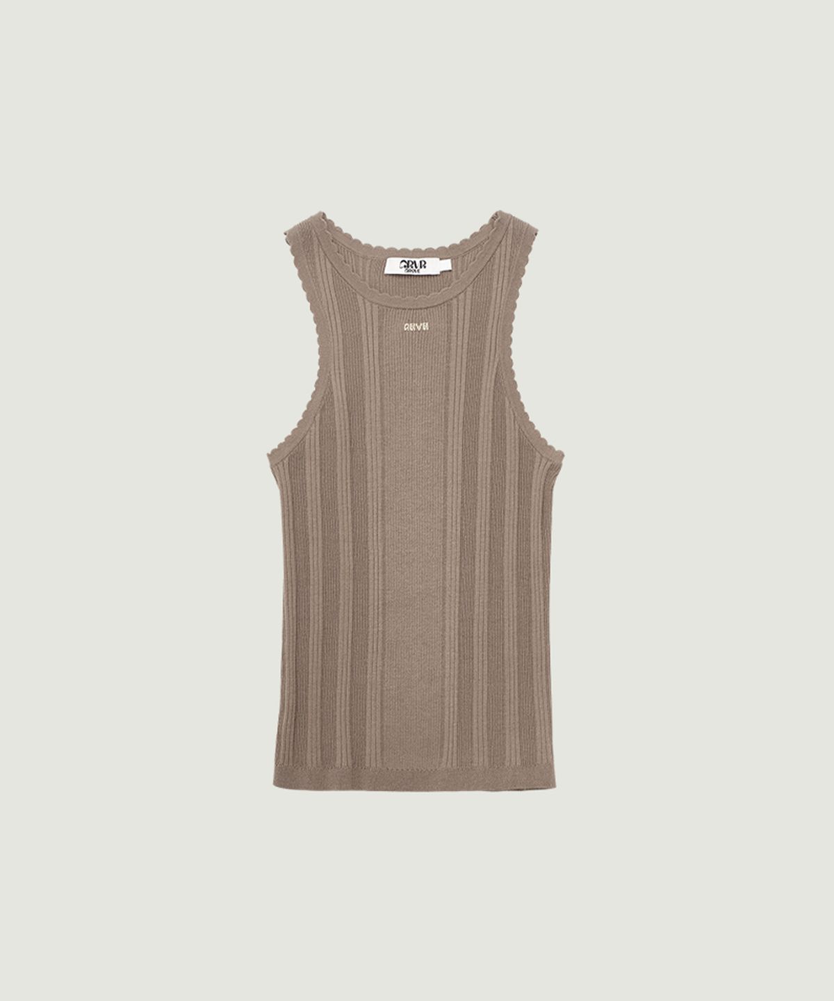 그로브(GROVE) PETAL SLEEVELESS KNIT (BROWN)