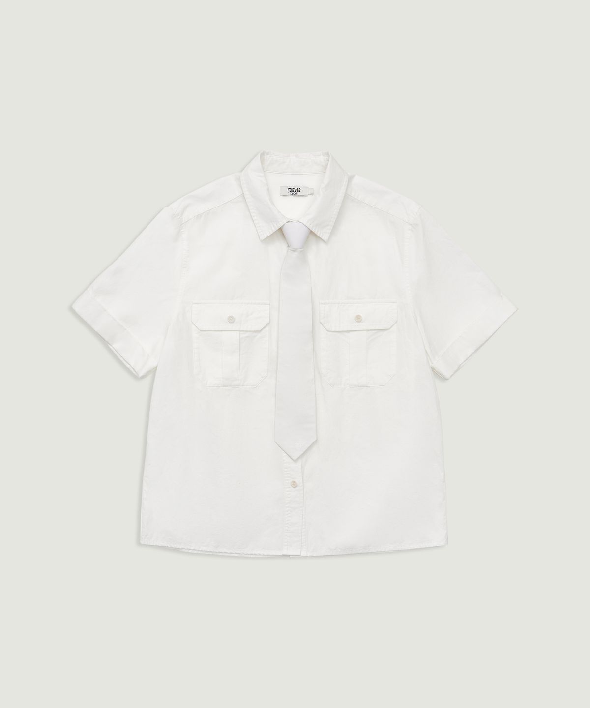 그로브(GROVE) MANON TIE SHIRT (WHITE)