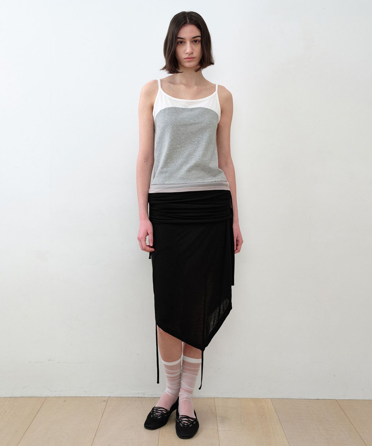 시메트릭 퍼센트(SYMMETRICPERCENT) Tri-Color Sleeveless / Melange Grey