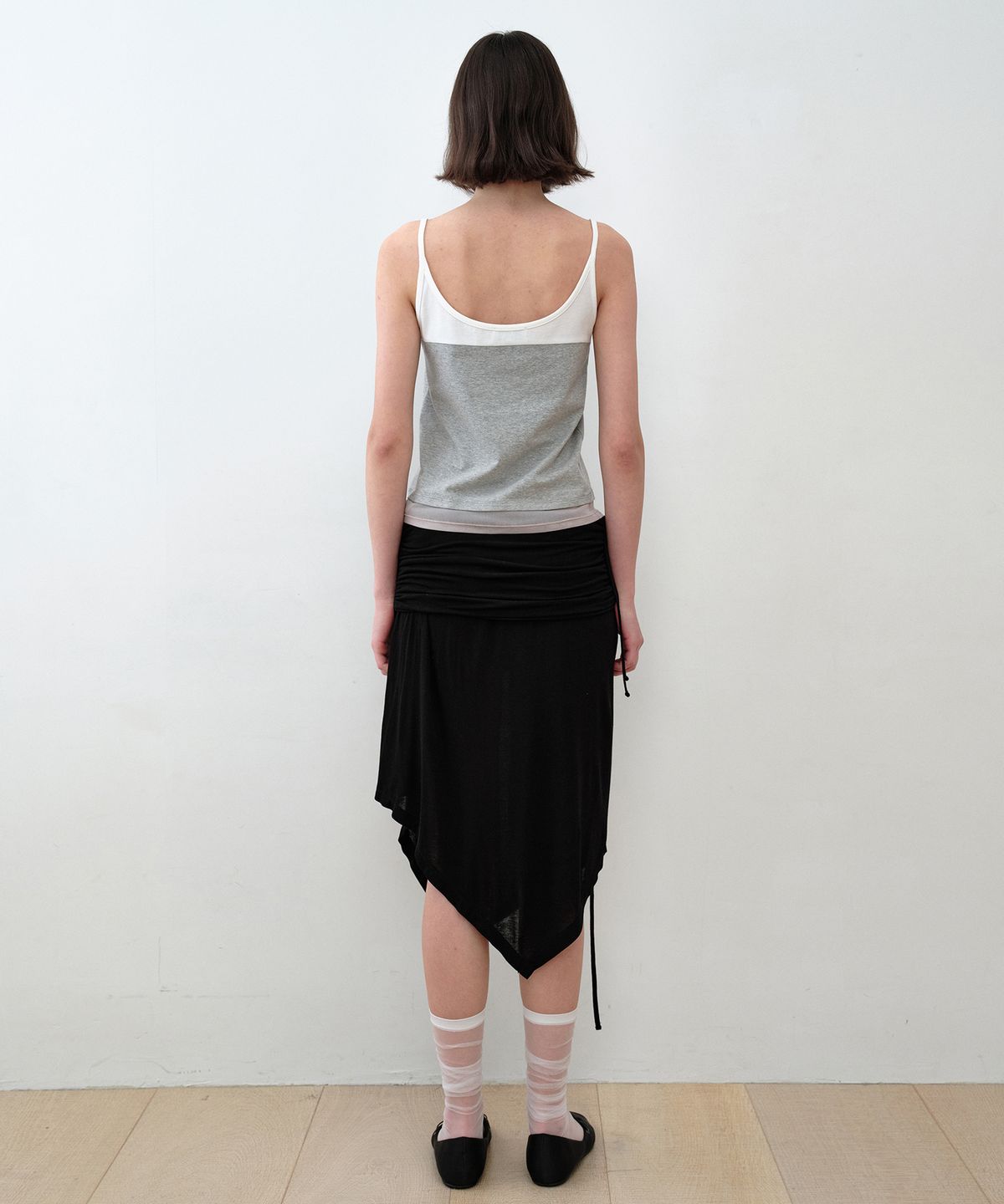 시메트릭 퍼센트(SYMMETRICPERCENT) Tri-Color Sleeveless / Melange Grey