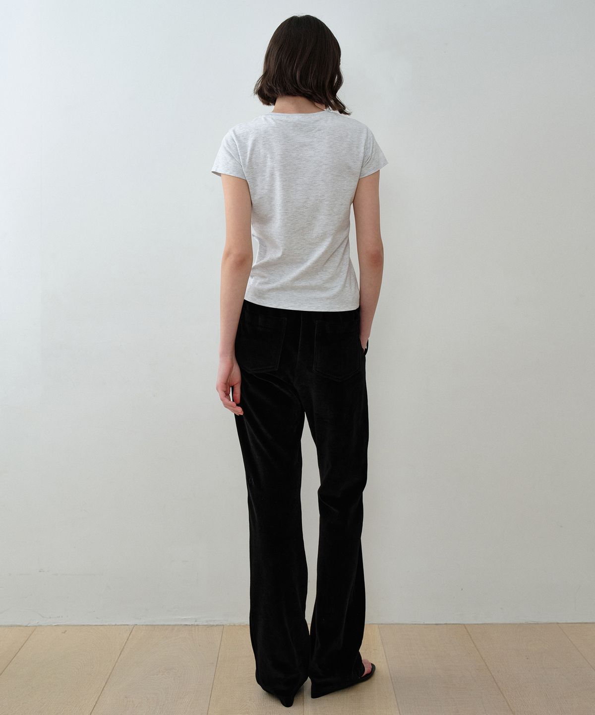 시메트릭 퍼센트(SYMMETRICPERCENT) Sprinkled Stars T-shirt / Melange Grey