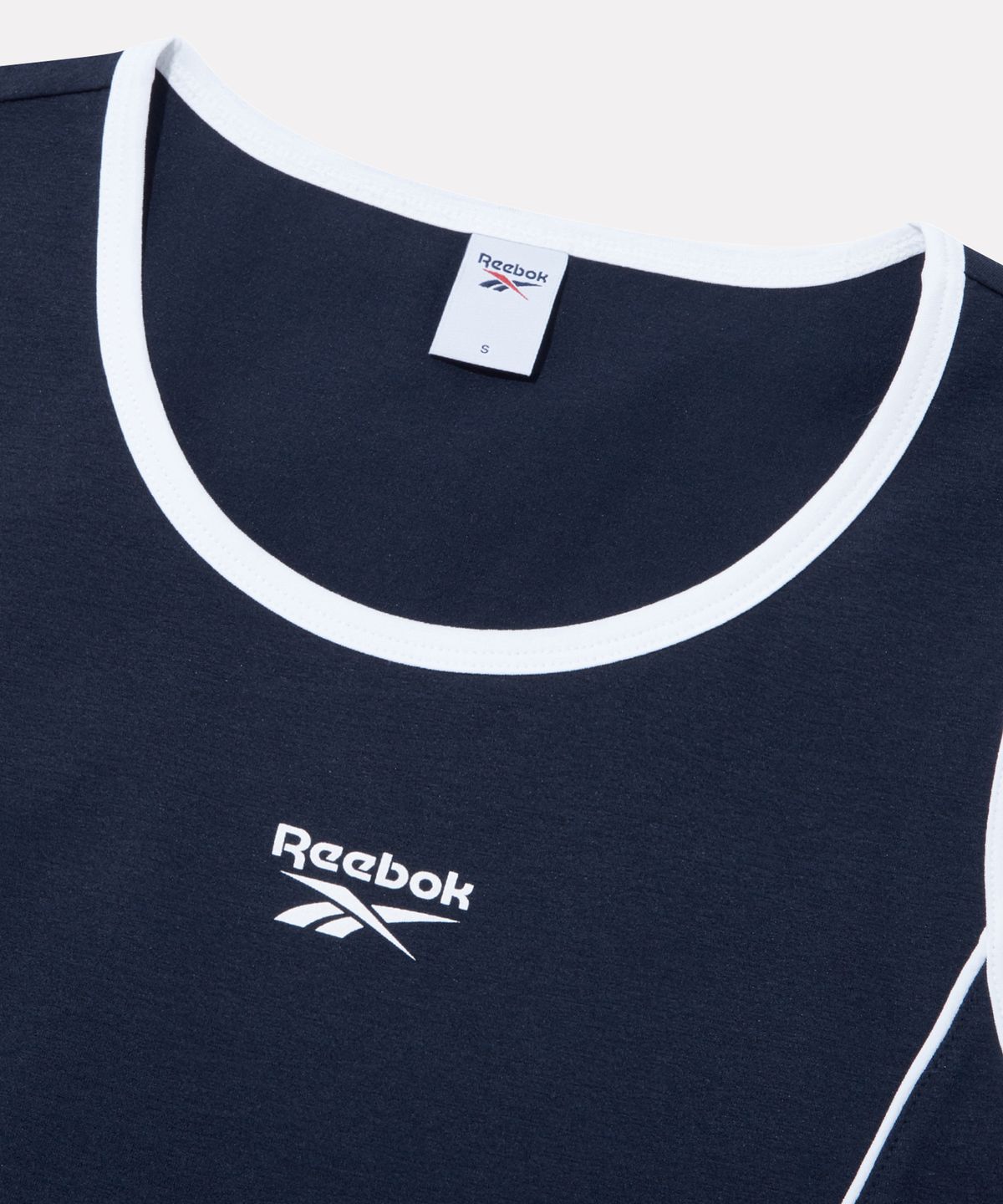 리복(REEBOK) 파이핑 프레쉬 링거 탱크 탑 (W) - 다크 네이비
