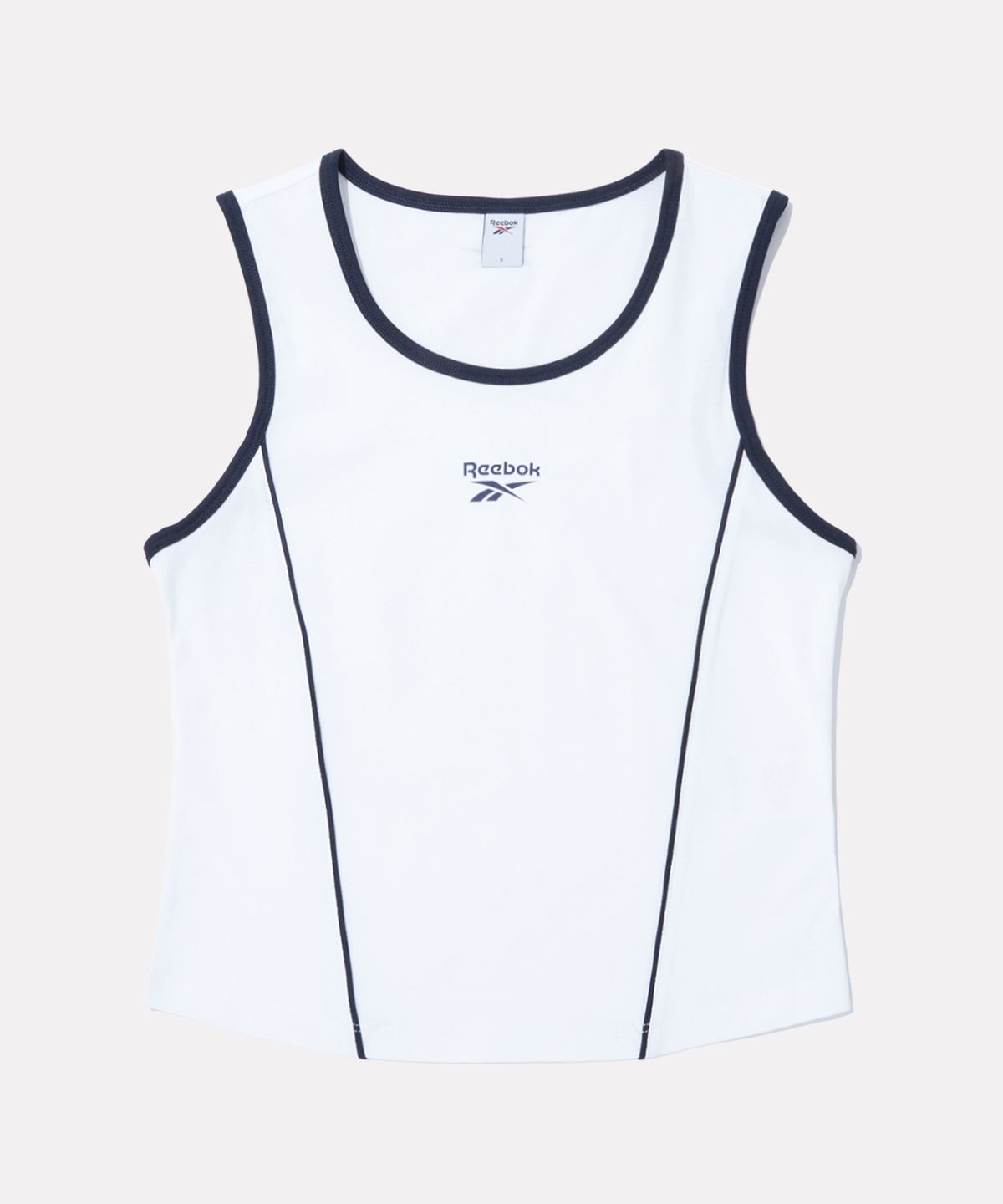 리복(REEBOK) 파이핑 프레쉬 링거 탱크 탑 (W) - 화이트