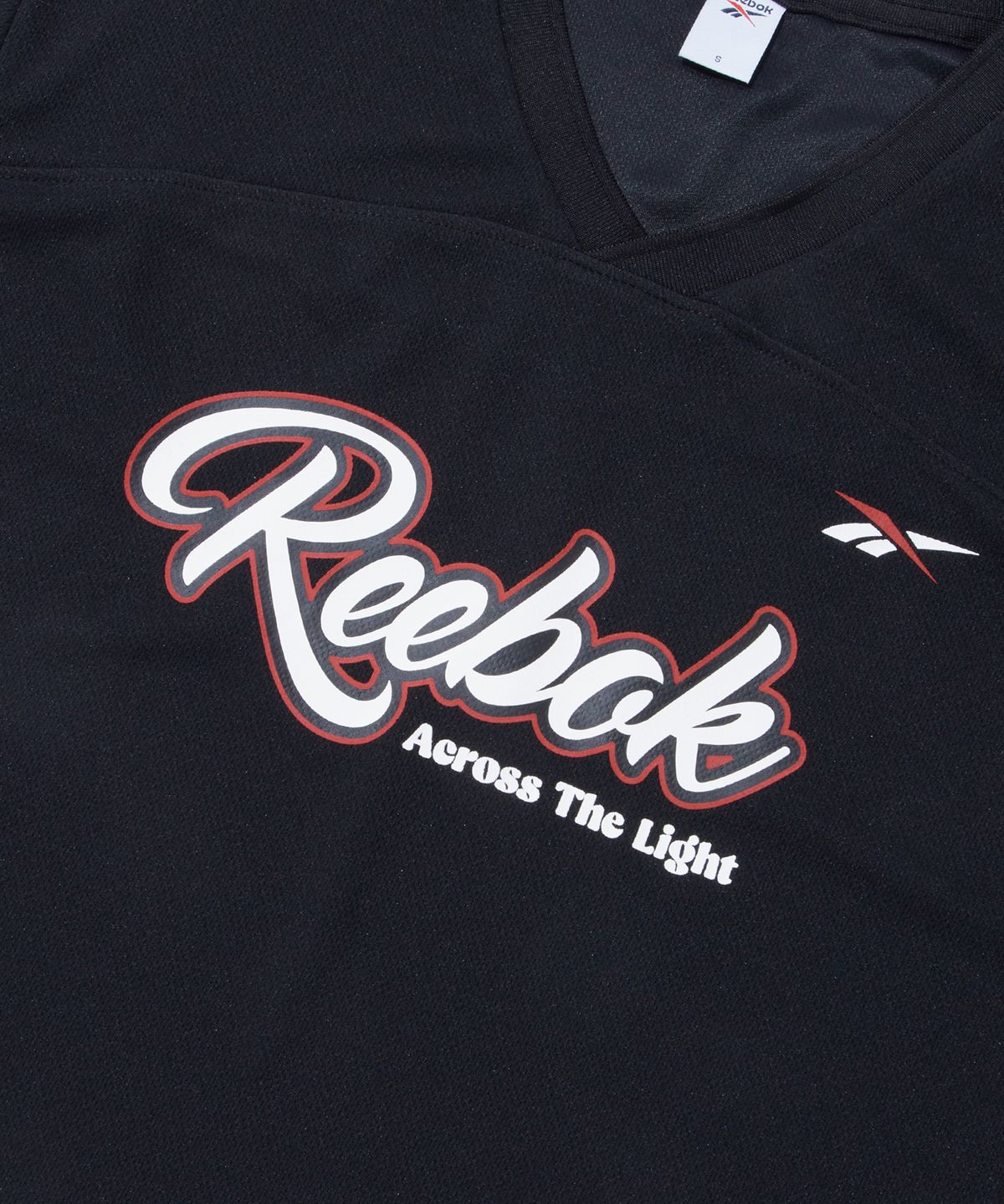 리복(REEBOK) 어센틱 로고 컬러블록 반팔티 (W) - 블랙