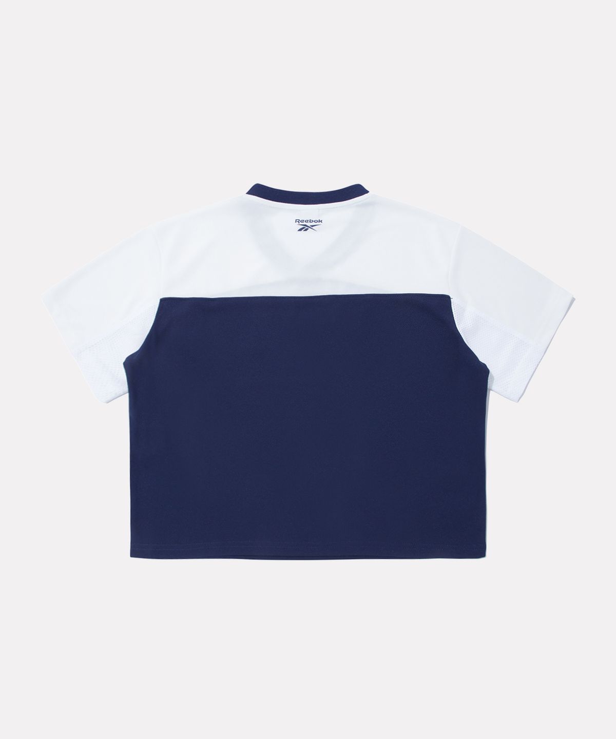 리복(REEBOK) 어센틱 로고 컬러블록 반팔티 (W) - 네이비