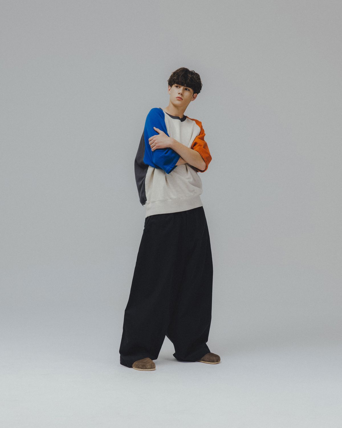 앵글런(ANGLAN) Washed Balloon Pants - Black