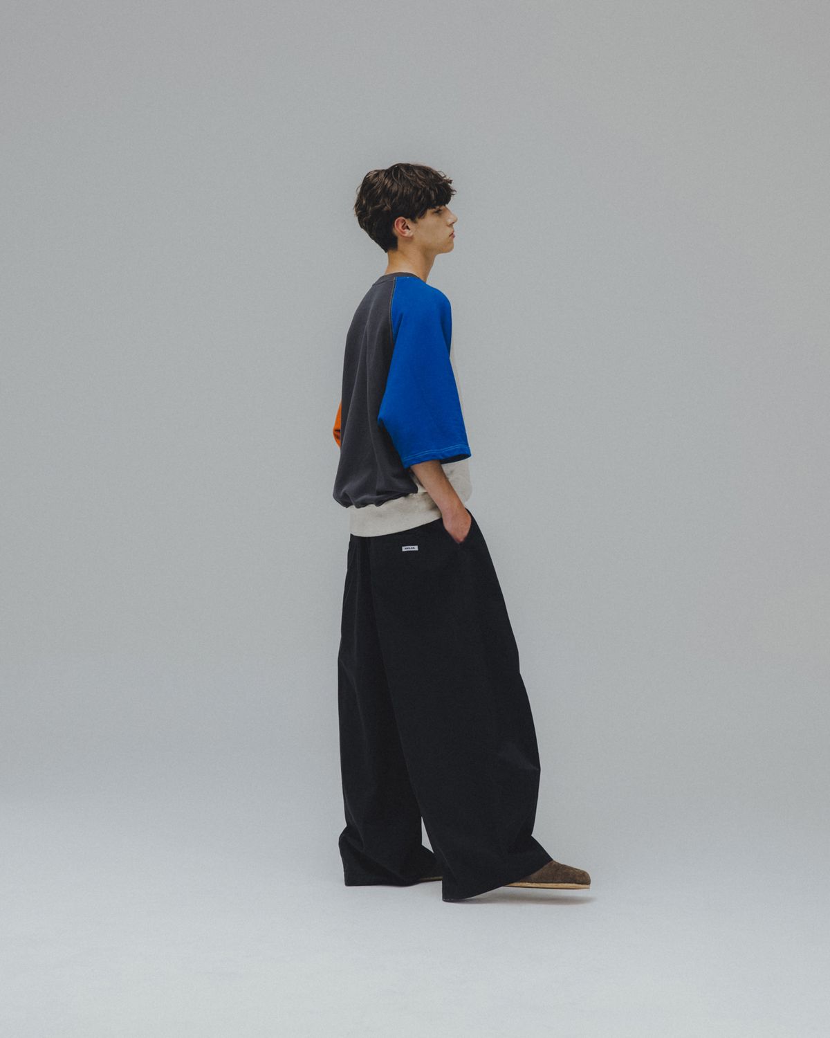 앵글런(ANGLAN) Washed Balloon Pants - Black
