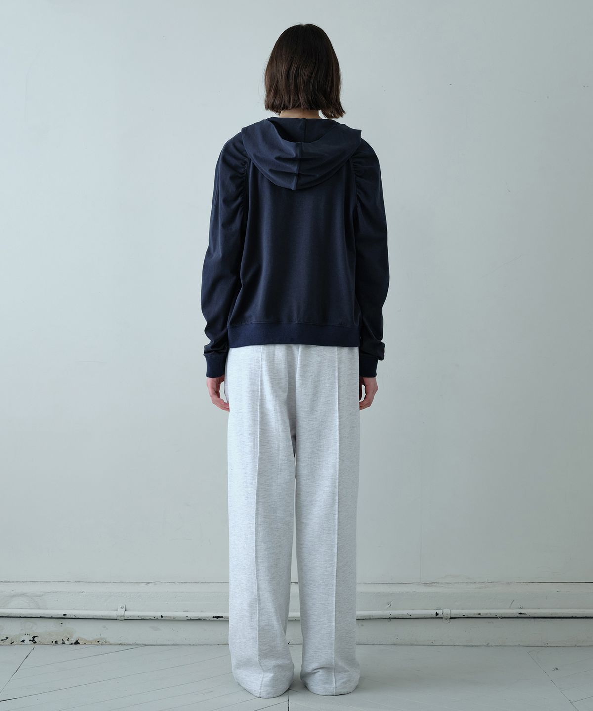 시메트릭 퍼센트(SYMMETRICPERCENT) Layered Sweat Pants / Melange Grey
