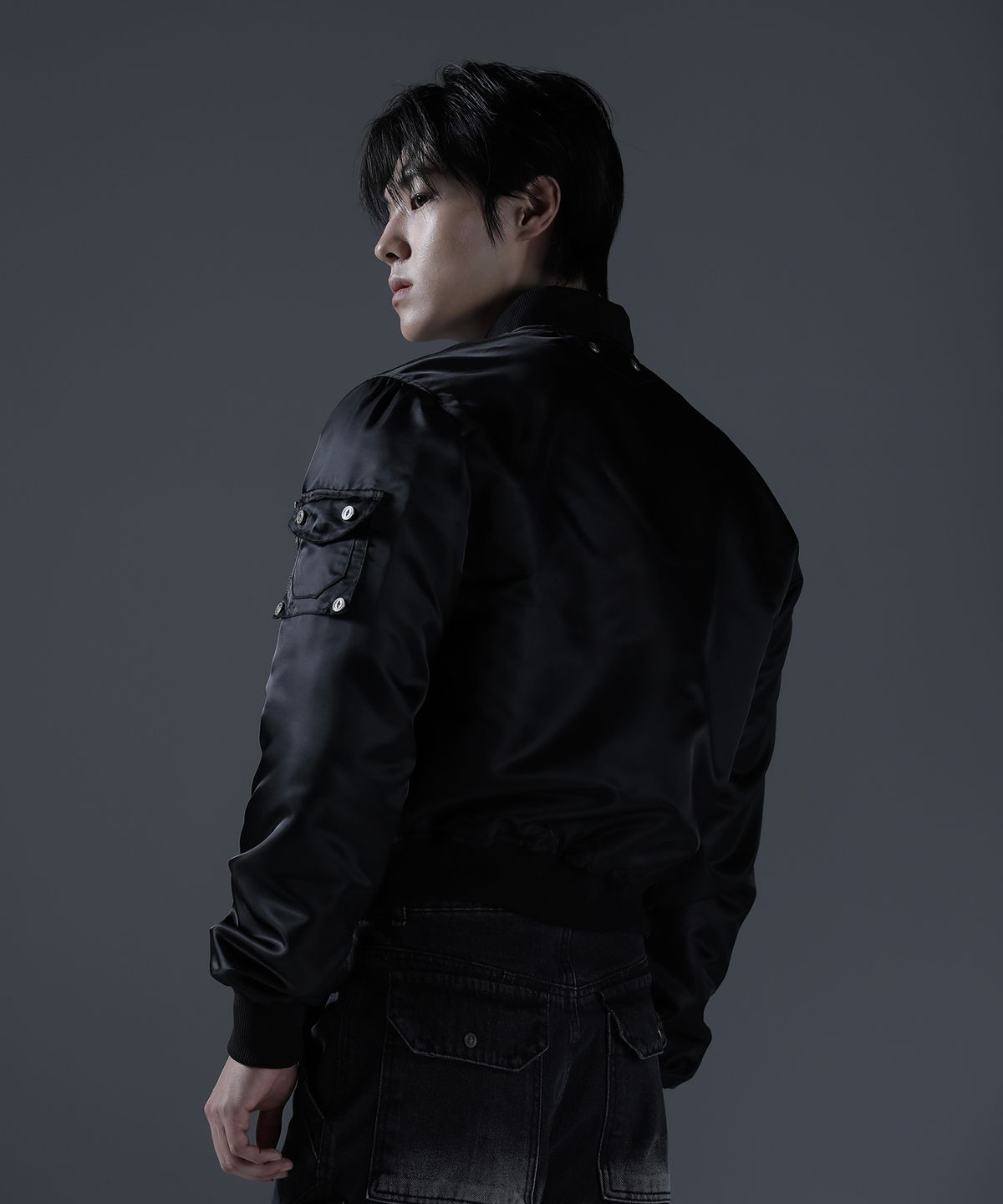 카미드(CARMID) 엔틱 블루종 봄버 자켓 [블랙]