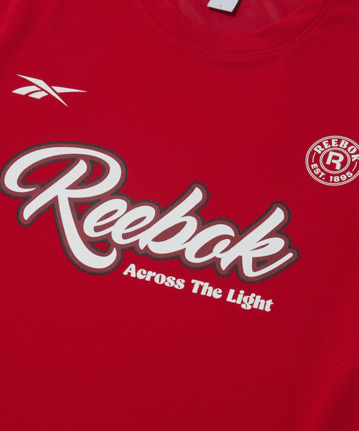 리복(REEBOK) 어센틱 로고 쿨링 반팔티 - 레드