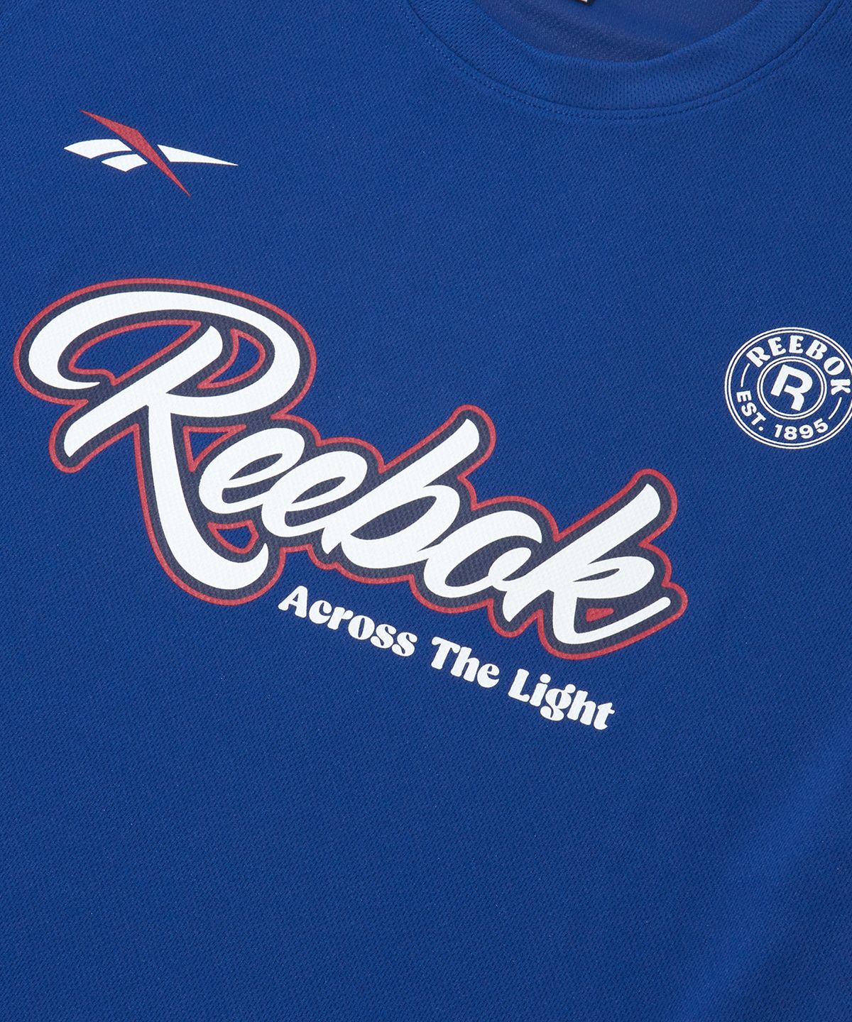 리복(REEBOK) 어센틱 로고 쿨링 반팔티 - 블루