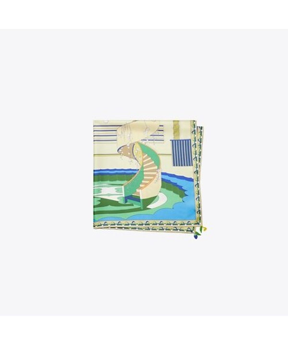 토리버치(TORYBURCH) 더 풀 실크 스퀘어 - 더 풀 스퀘어 블루