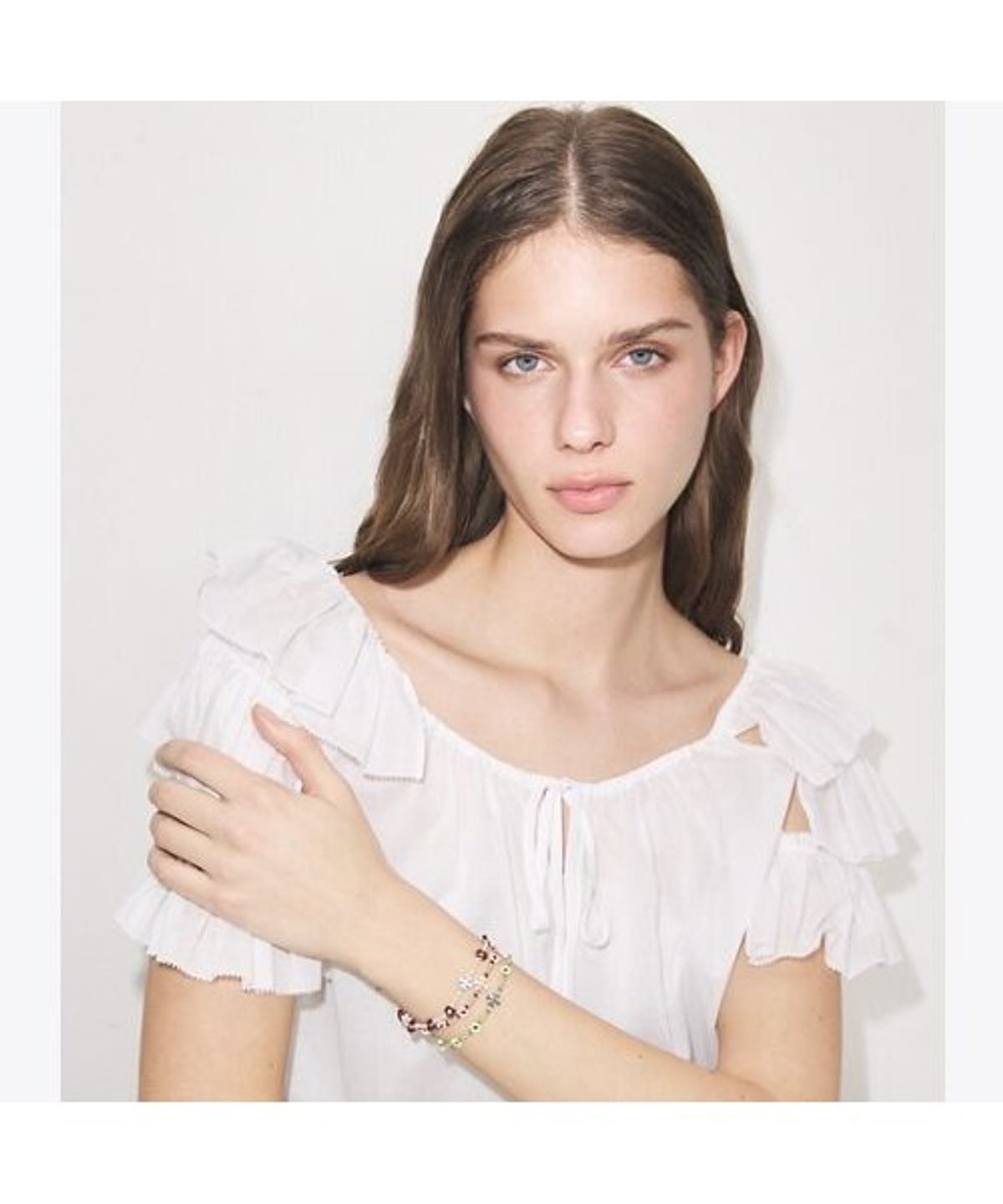 토리버치(TORYBURCH) 큐리오시티 비디드 플라워 브레이슬릿 - 민트