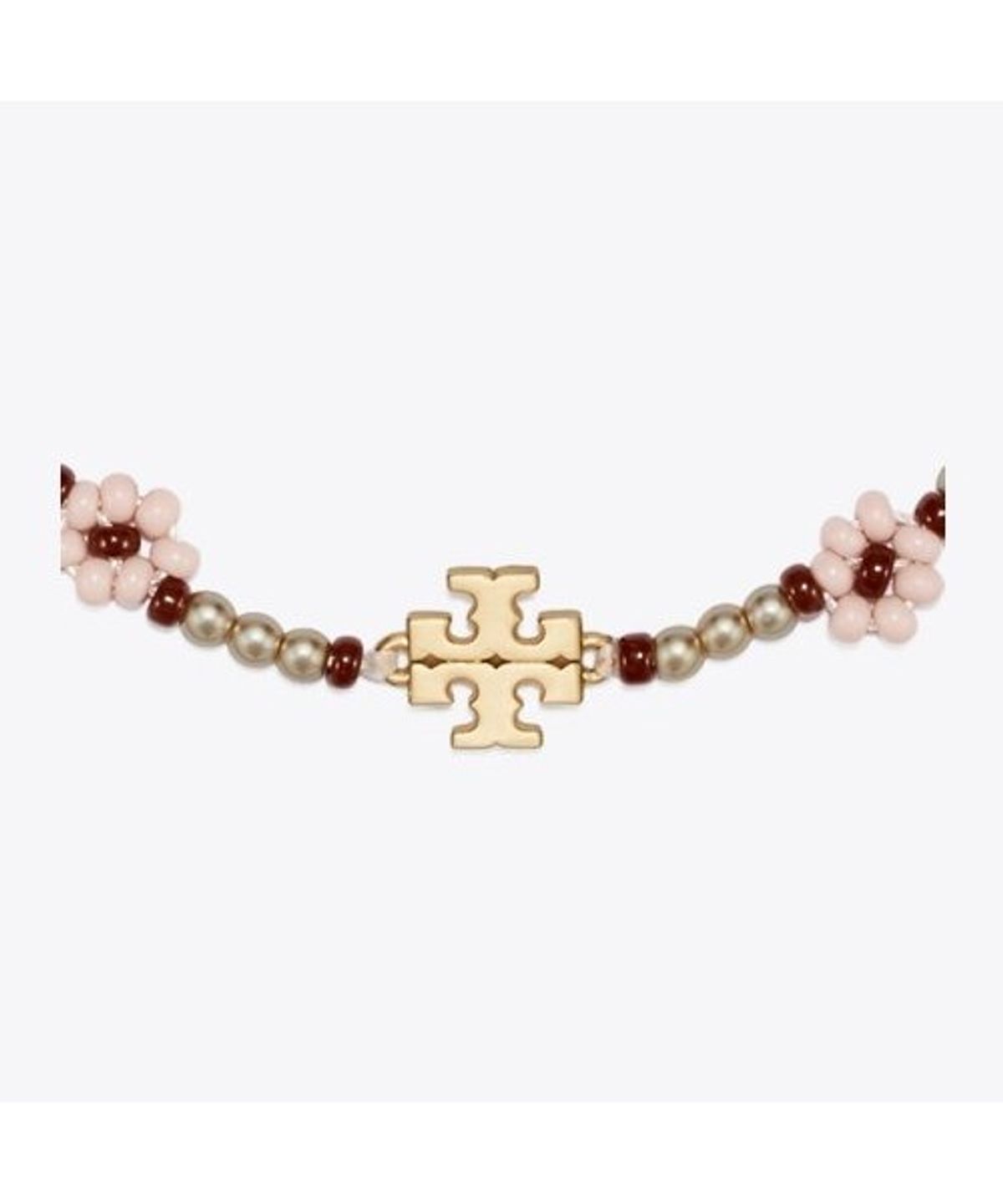 토리버치(TORYBURCH) 큐리오시티 비디드 플라워 브레이슬릿 - 라이트 핑크