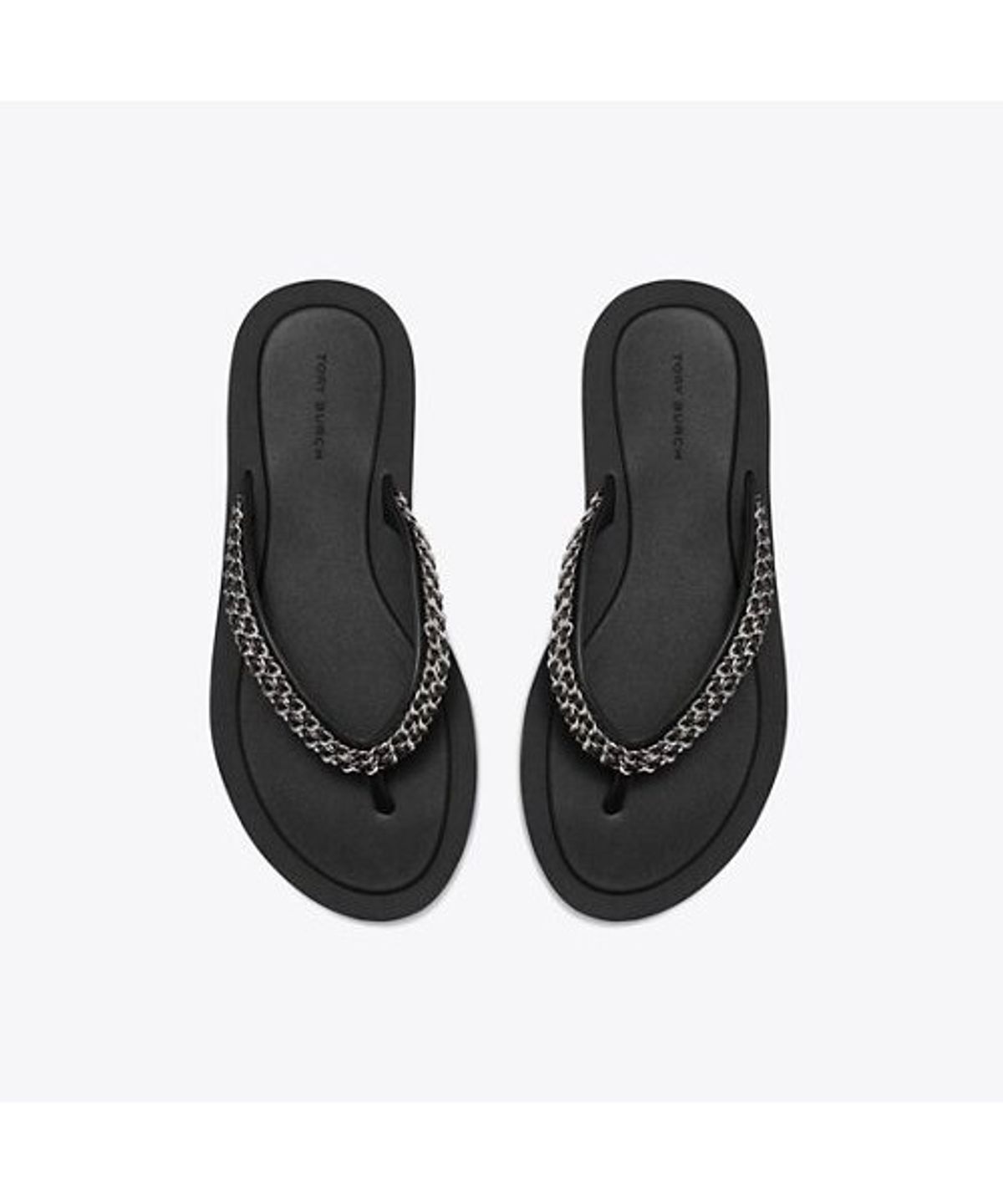토리버치(TORYBURCH) 키라 체인 플립 플롭 - 퍼펙트 블랙