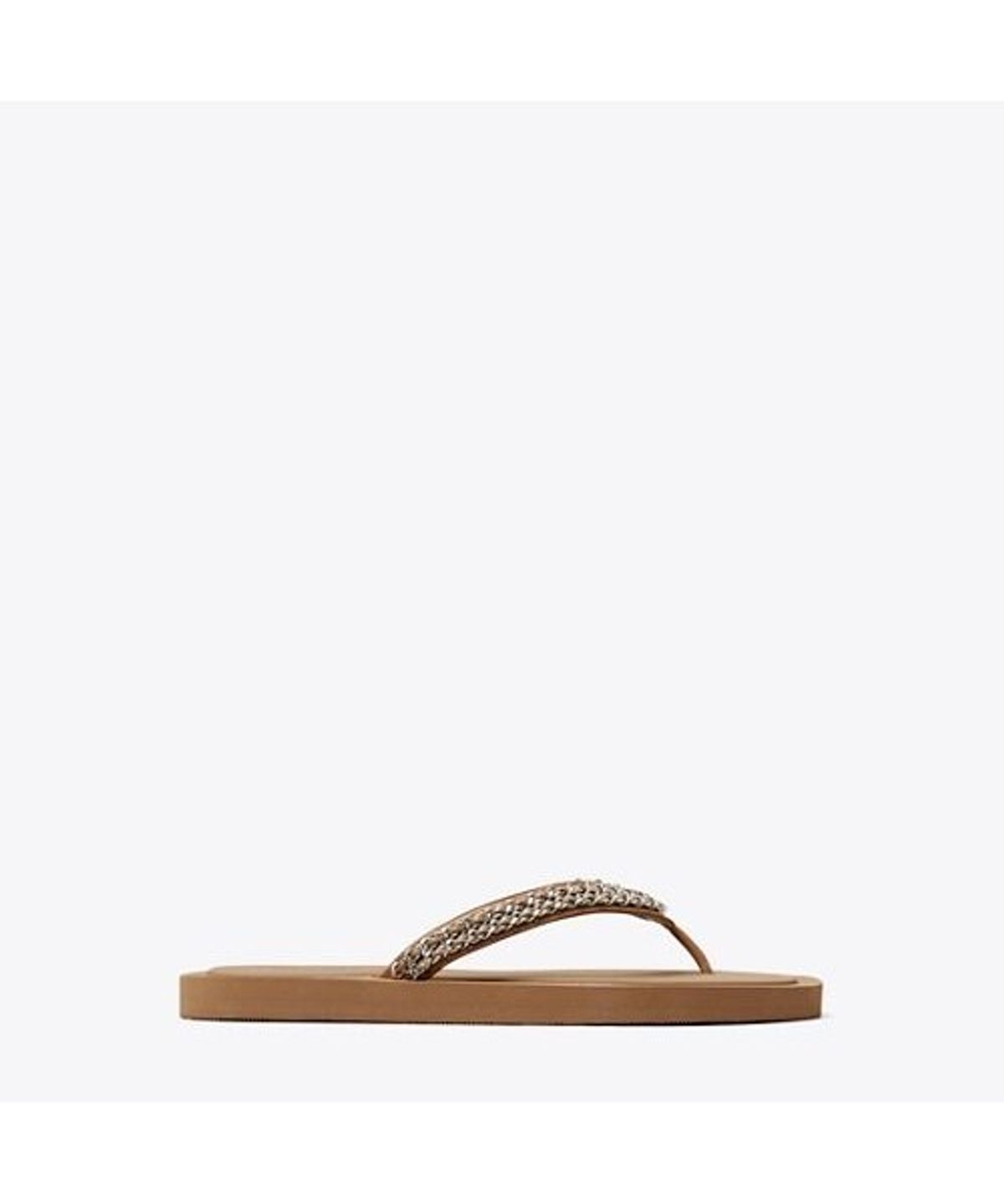 토리버치(TORYBURCH) 키라 체인 플립 플롭 - 아몬드 플라워