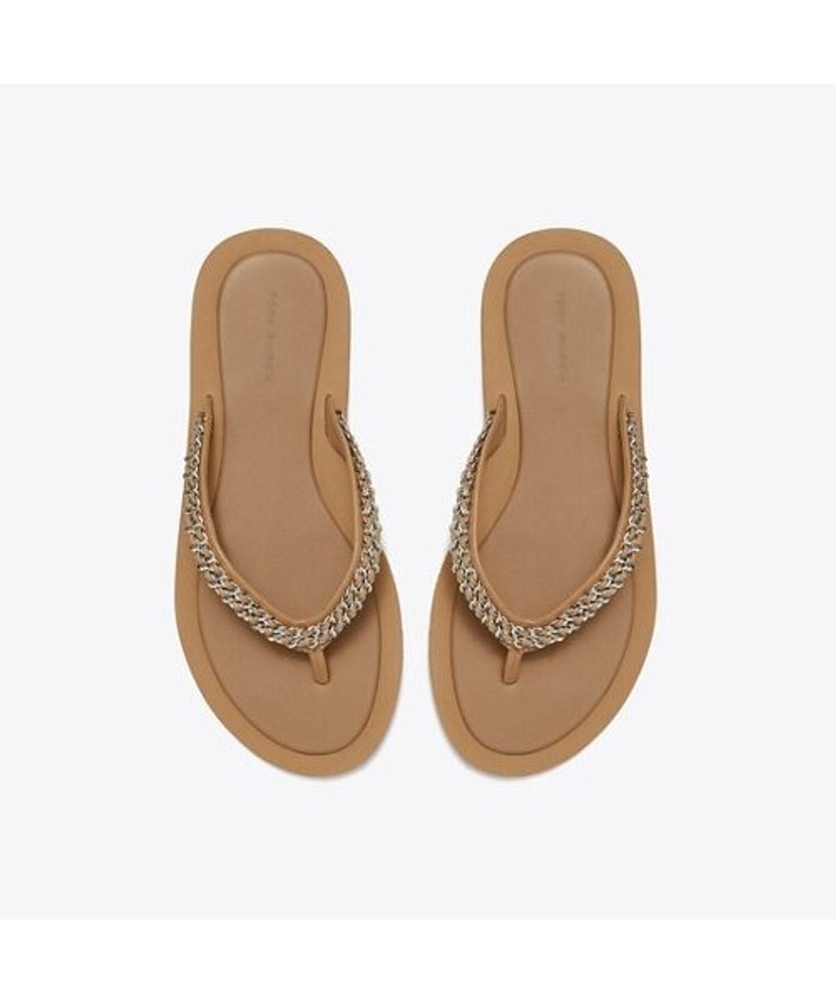 토리버치(TORYBURCH) 키라 체인 플립 플롭 - 아몬드 플라워