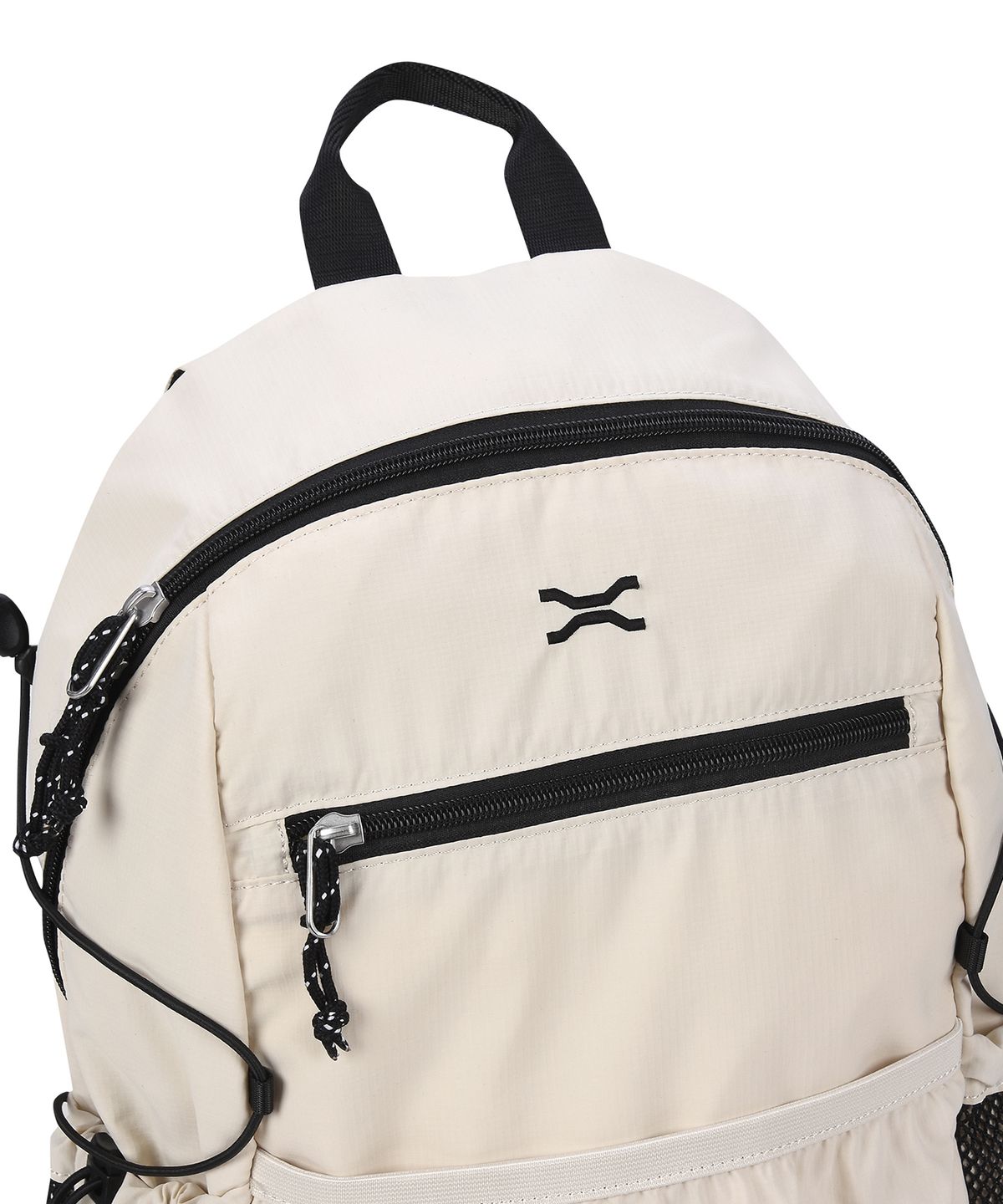 제이엑스피(JXP) Exposed Zipper Mesh Pocket Backpack (JR0GAU071IV)
