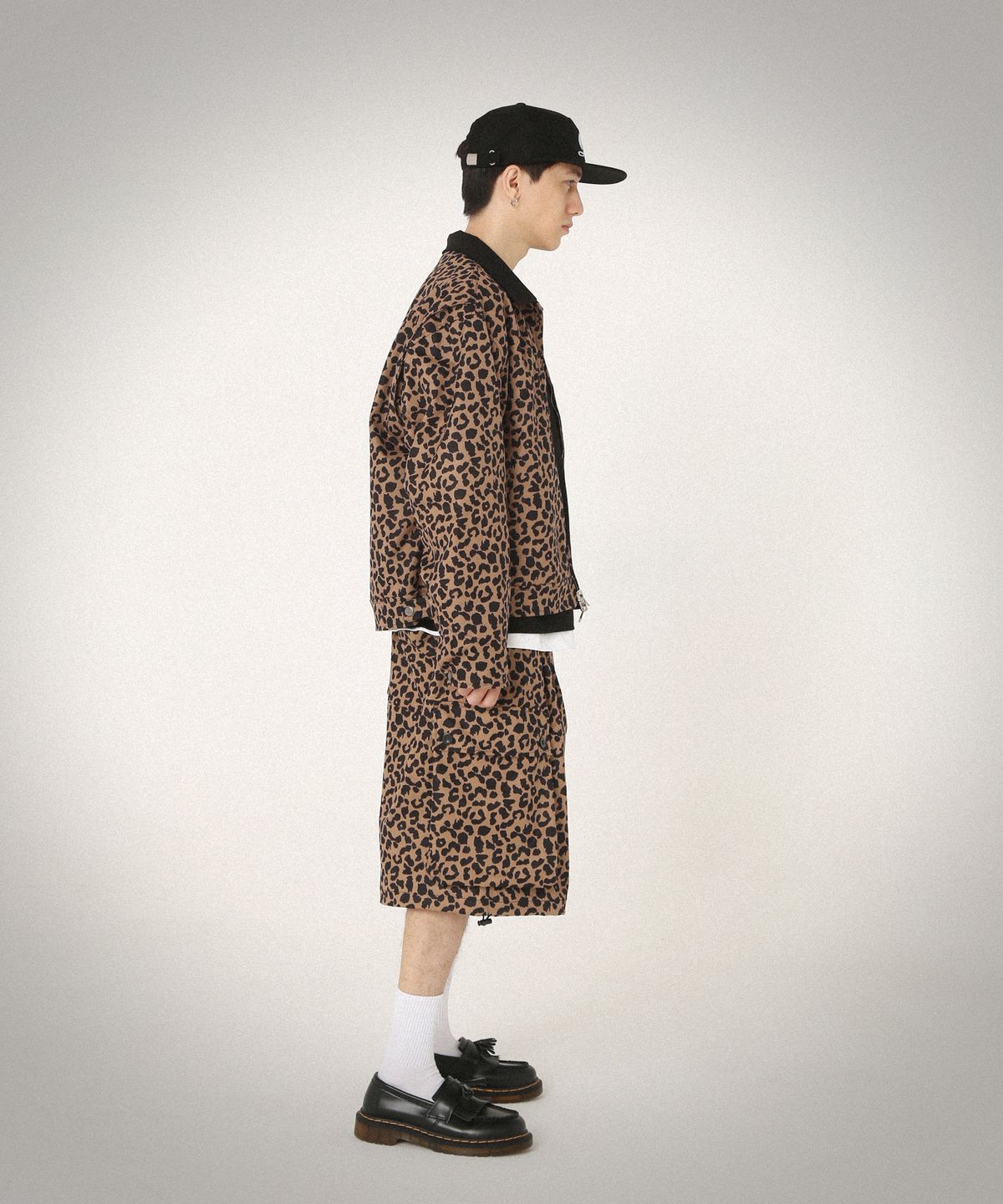 락사이코(ROCKPSYCHO) 레오파드 벌룬 카고 쇼츠