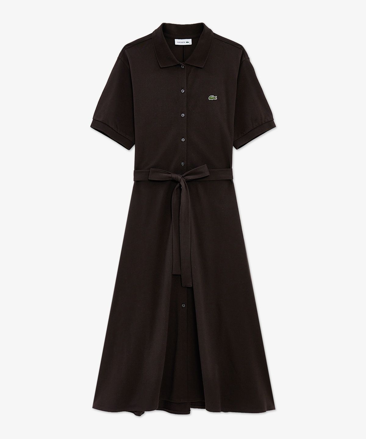 라코스테(LACOSTE) 여성 핏앤플레어 반팔 피케 드레스 EF211E-56G 3LA