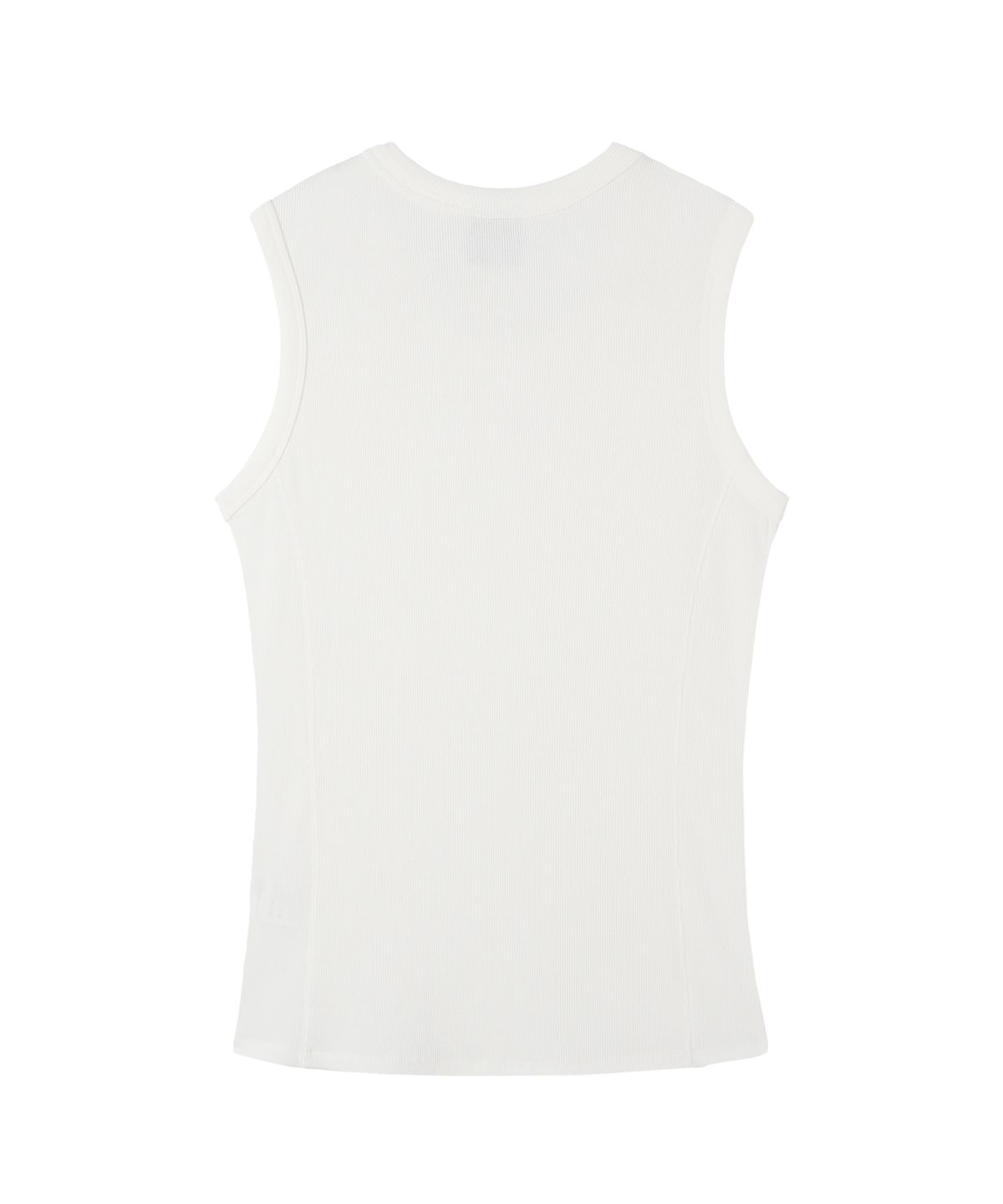 오픈야드(오와이)(OPENYARD(OY)) METAL LOGO CUTLINE SLEEVELESS - WHITE