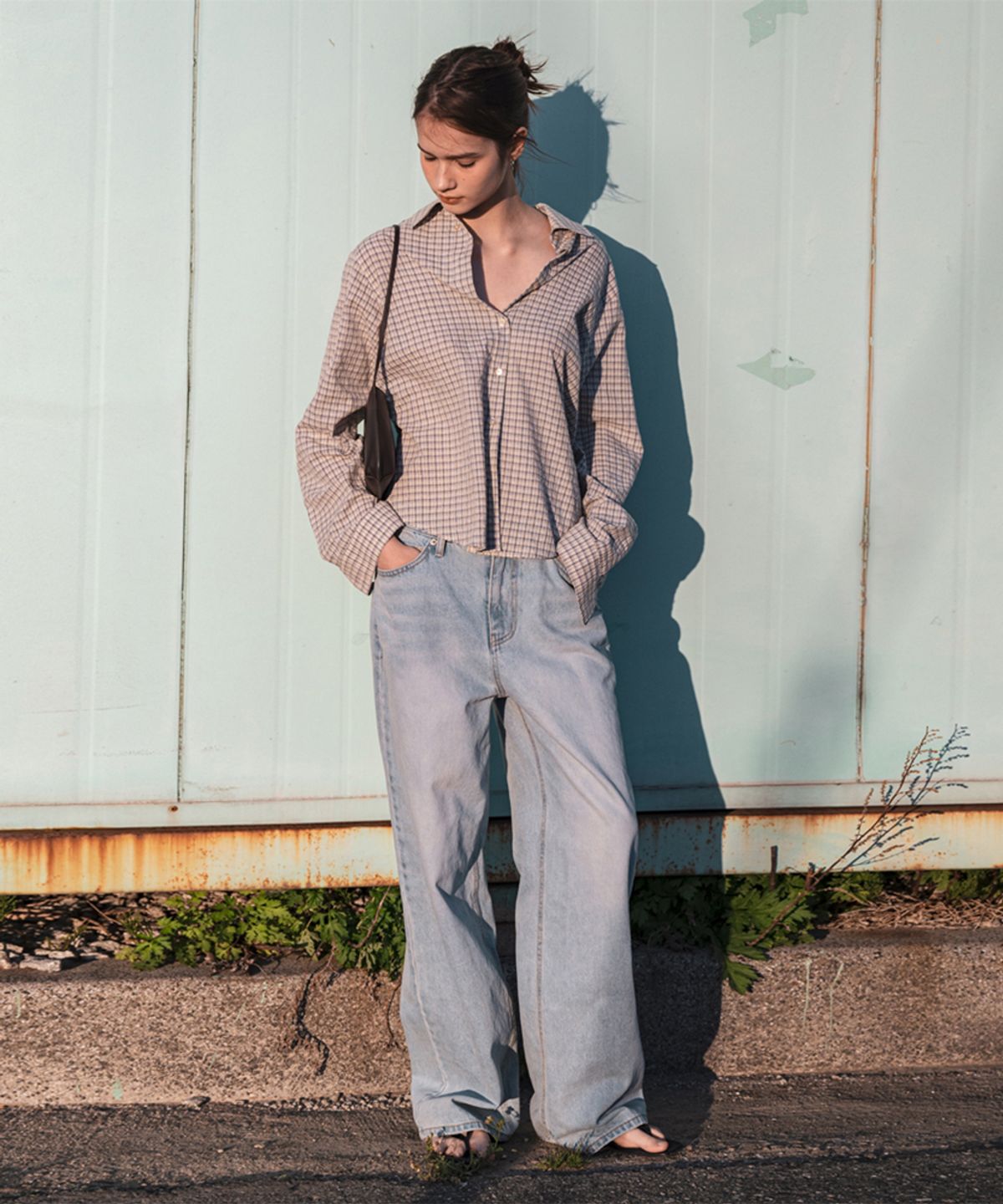 108파운드(108POUND) Picnic Check Shirt_Beige