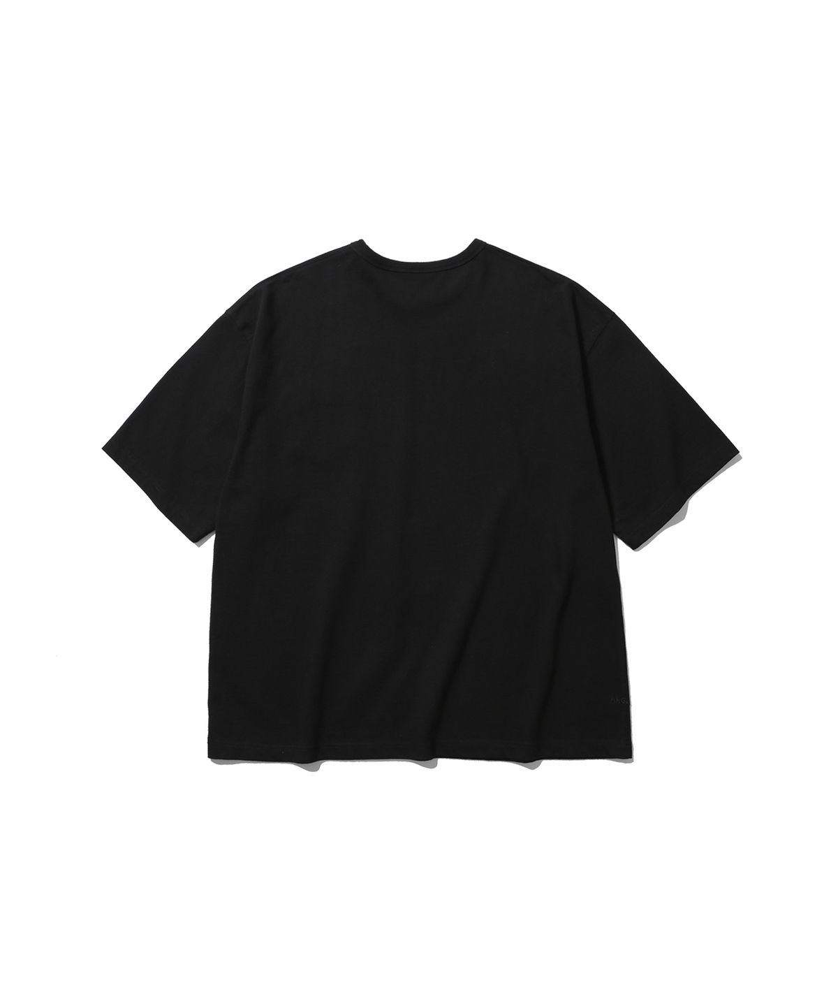 앵글런(ANGLAN) Essential Pocket Half Tee - Black
