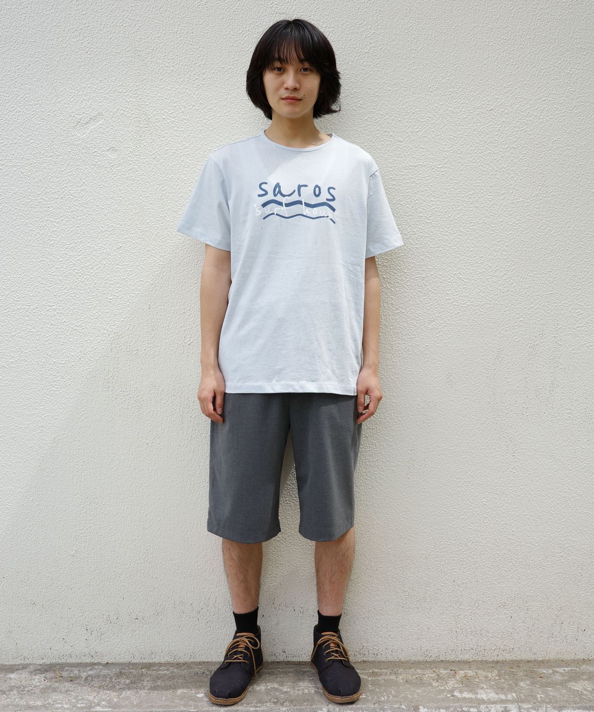 사로스(saros) Saros surf house T-shirt - Sky Blue(2)