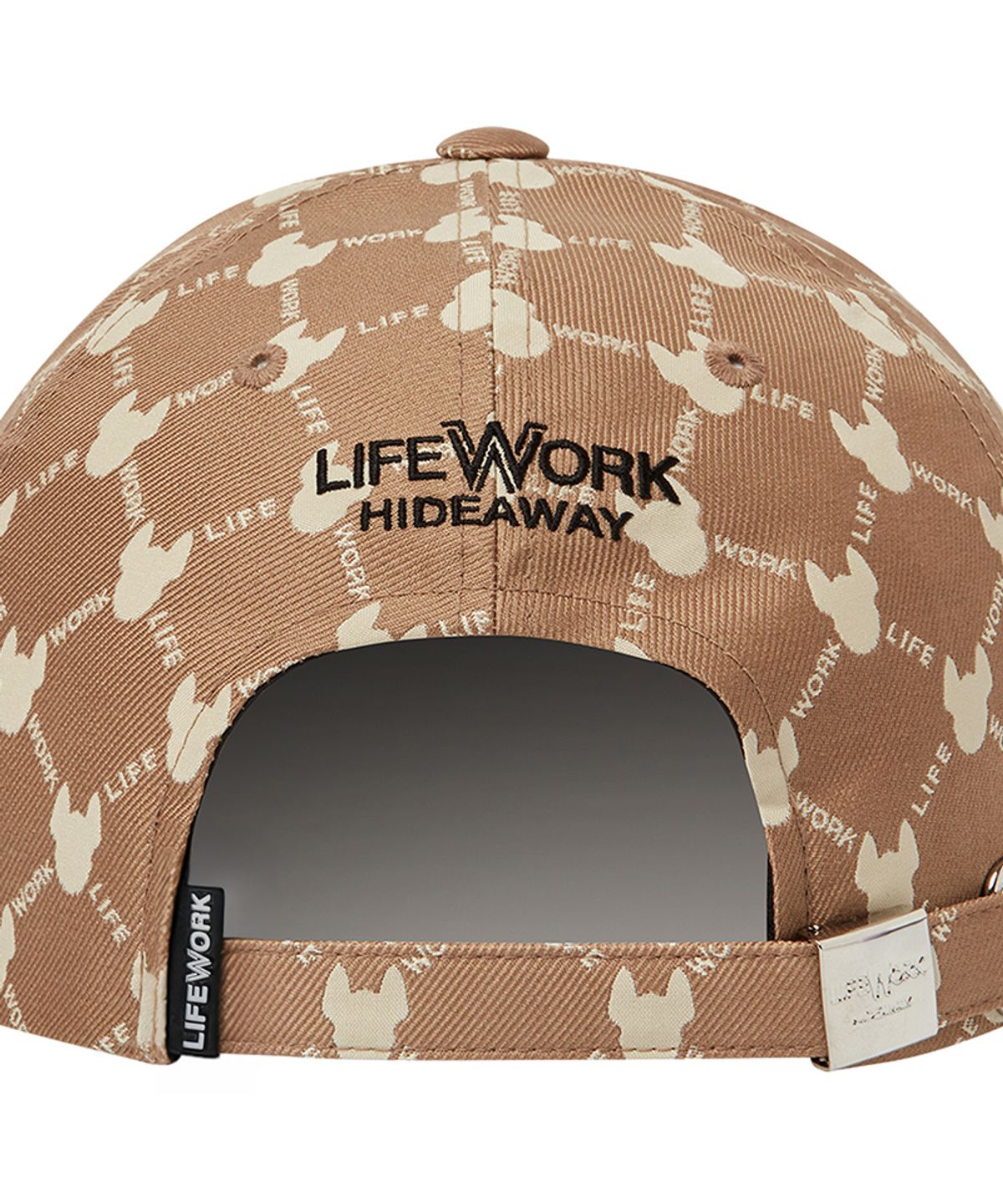 라이프워크(LIFEWORK) 자가드 라도그램 금속장식 소프트 볼캡