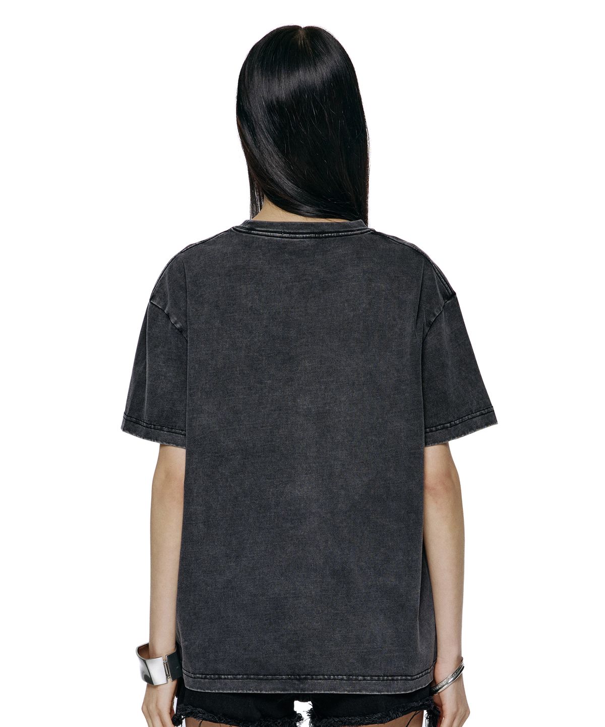 락케이크(ROCKCAKE) Poeme Hotfix Printed Top - Black
