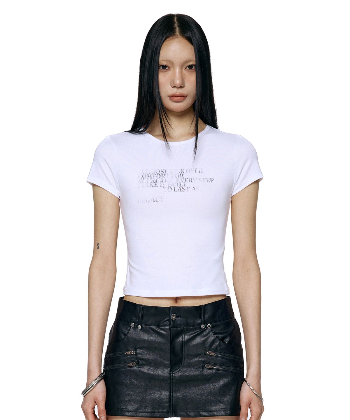 락케이크(ROCKCAKE) Legacy Crop Top - White