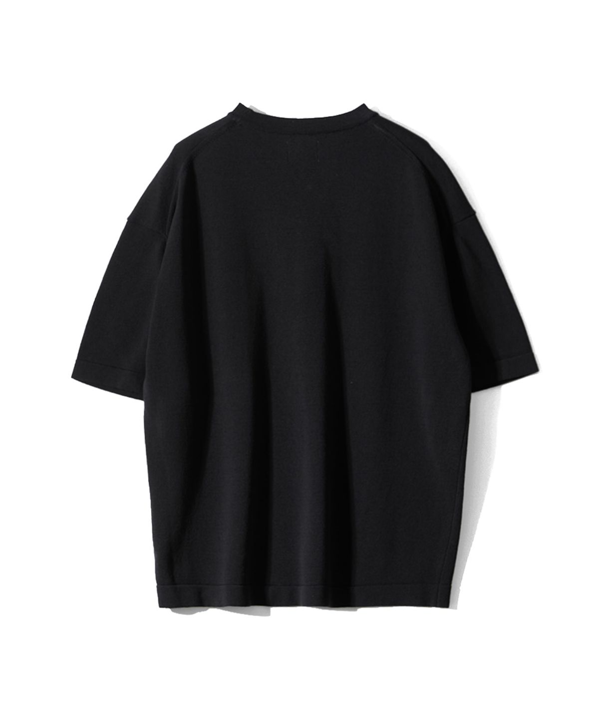 홀리선(HORLISUN) Elm Short Knit Pullover Shirt Black