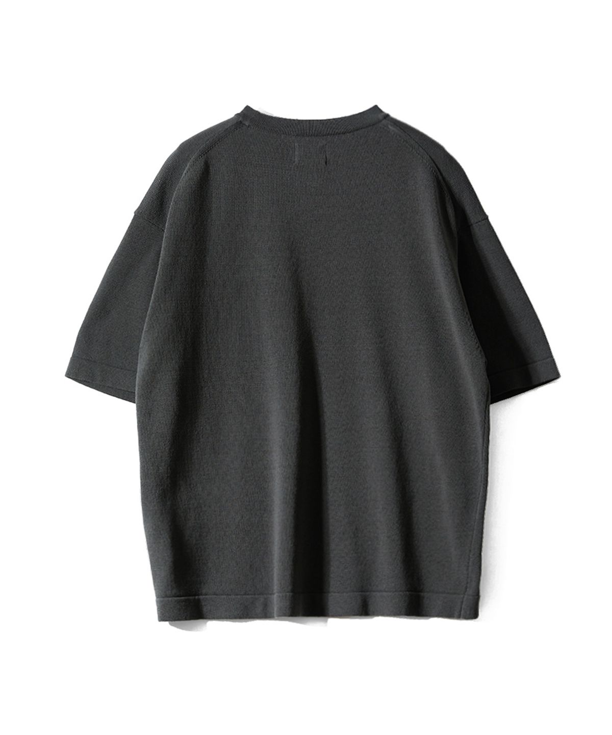 홀리선(HORLISUN) Elm Short Knit Pullover Shirt Dark Charcoal