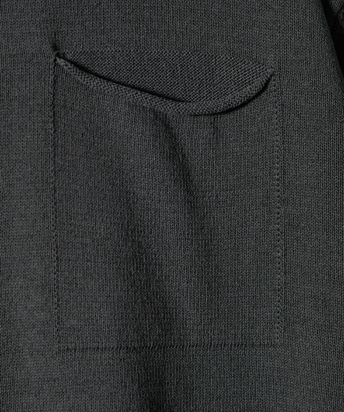 홀리선(HORLISUN) Elm Short Knit Pullover Shirt Dark Charcoal